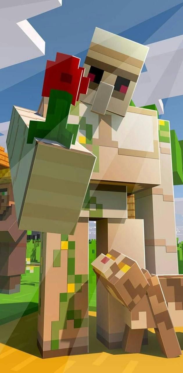 Golem de Minecraft fondo de pantalla