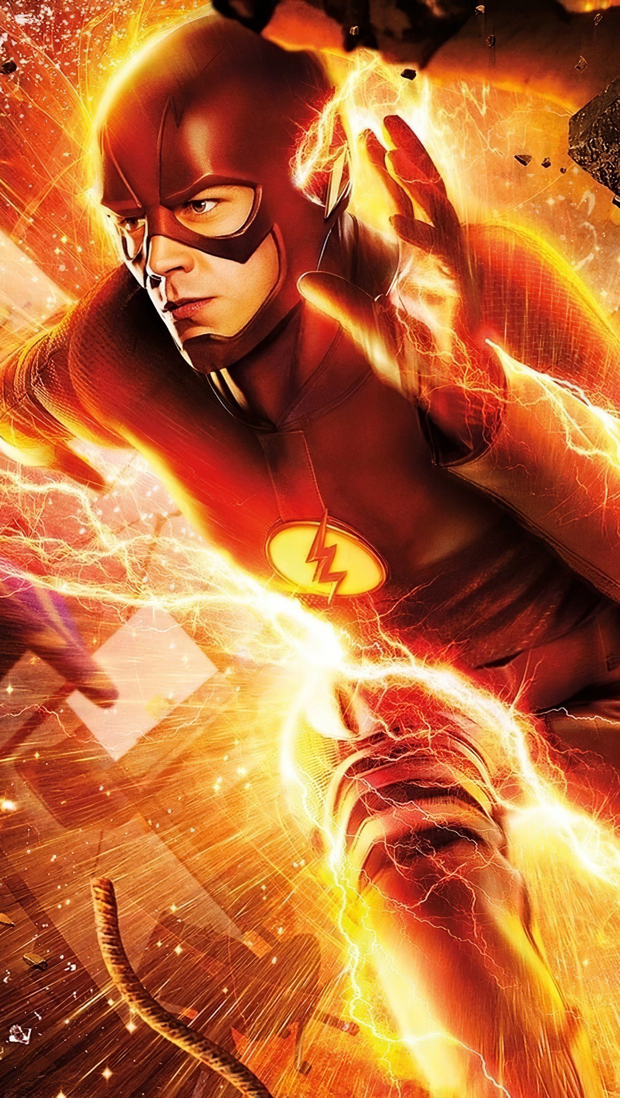 Grant Gustin corriendo como Flash