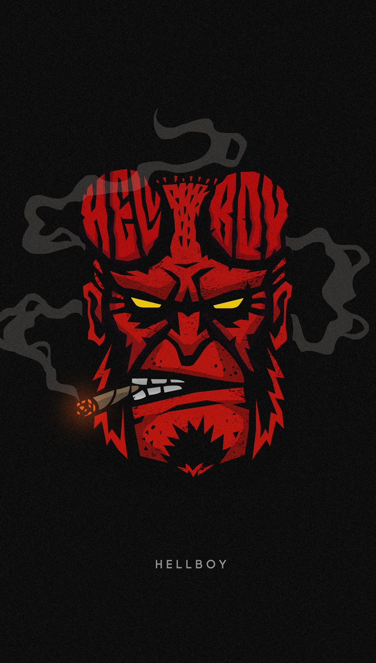 Hellboy Superhéroe Minimalista