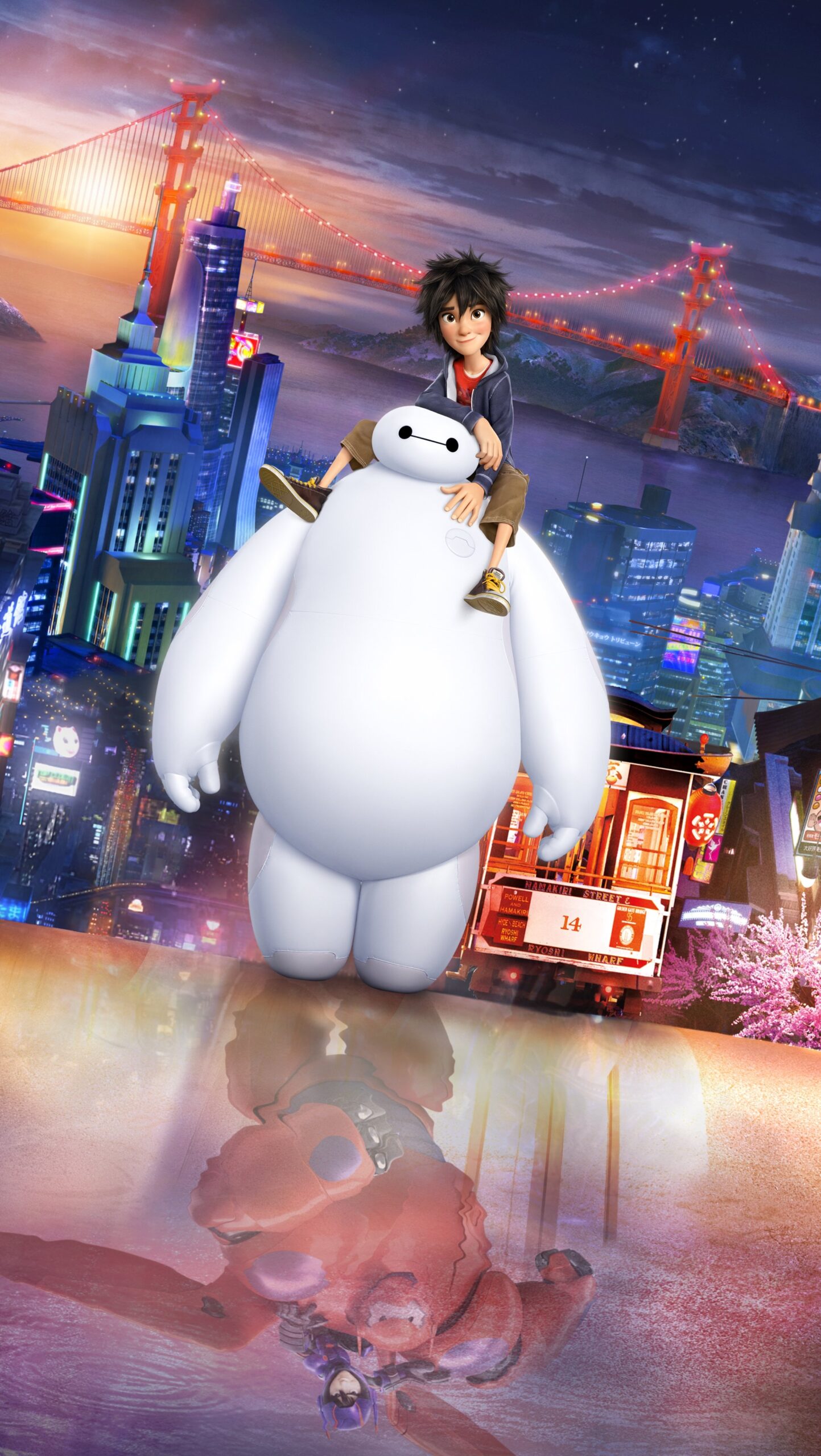 Hiro Hamada y Baymax en Grandes heroes