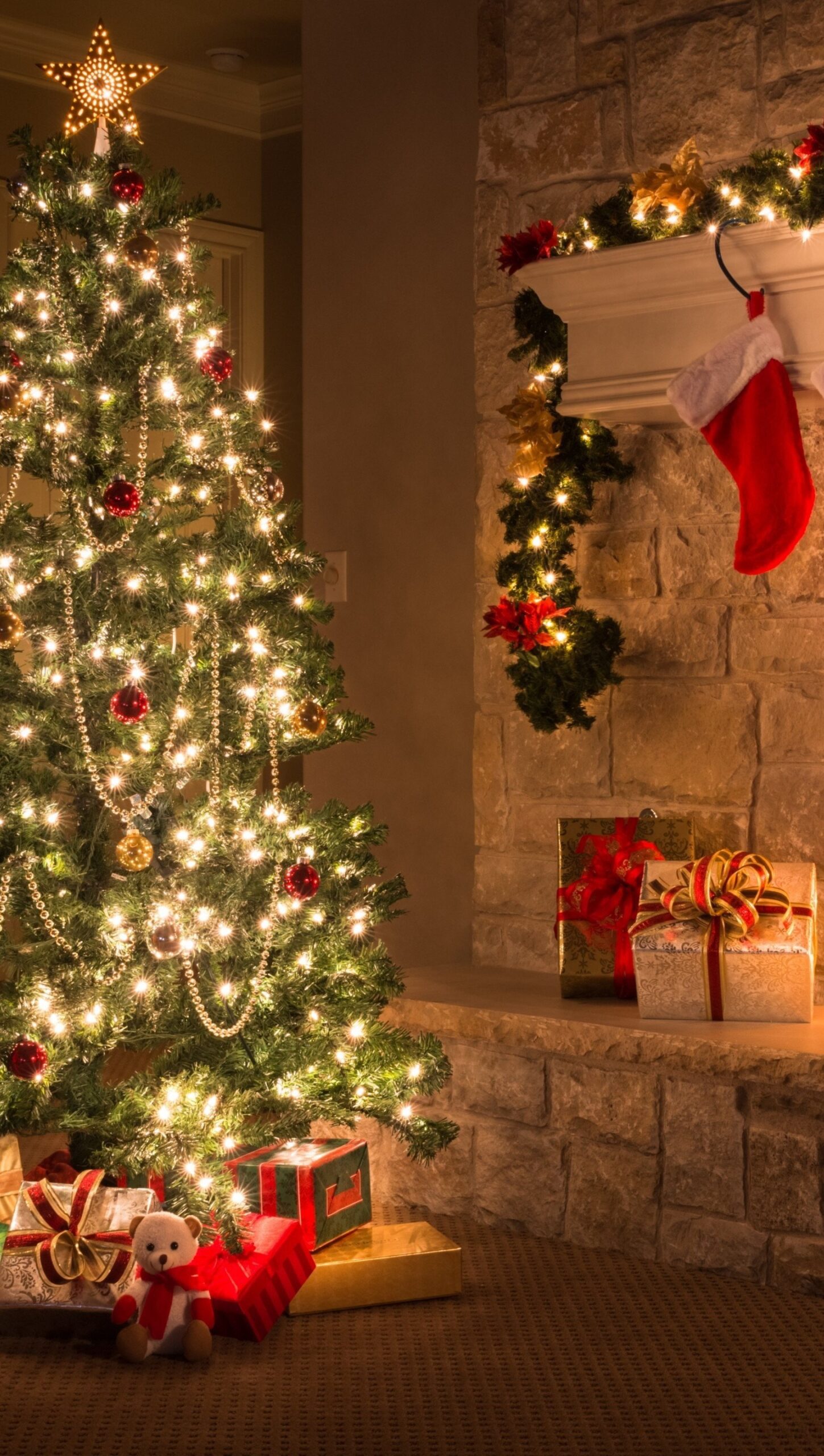 Hogar con decorado navideño