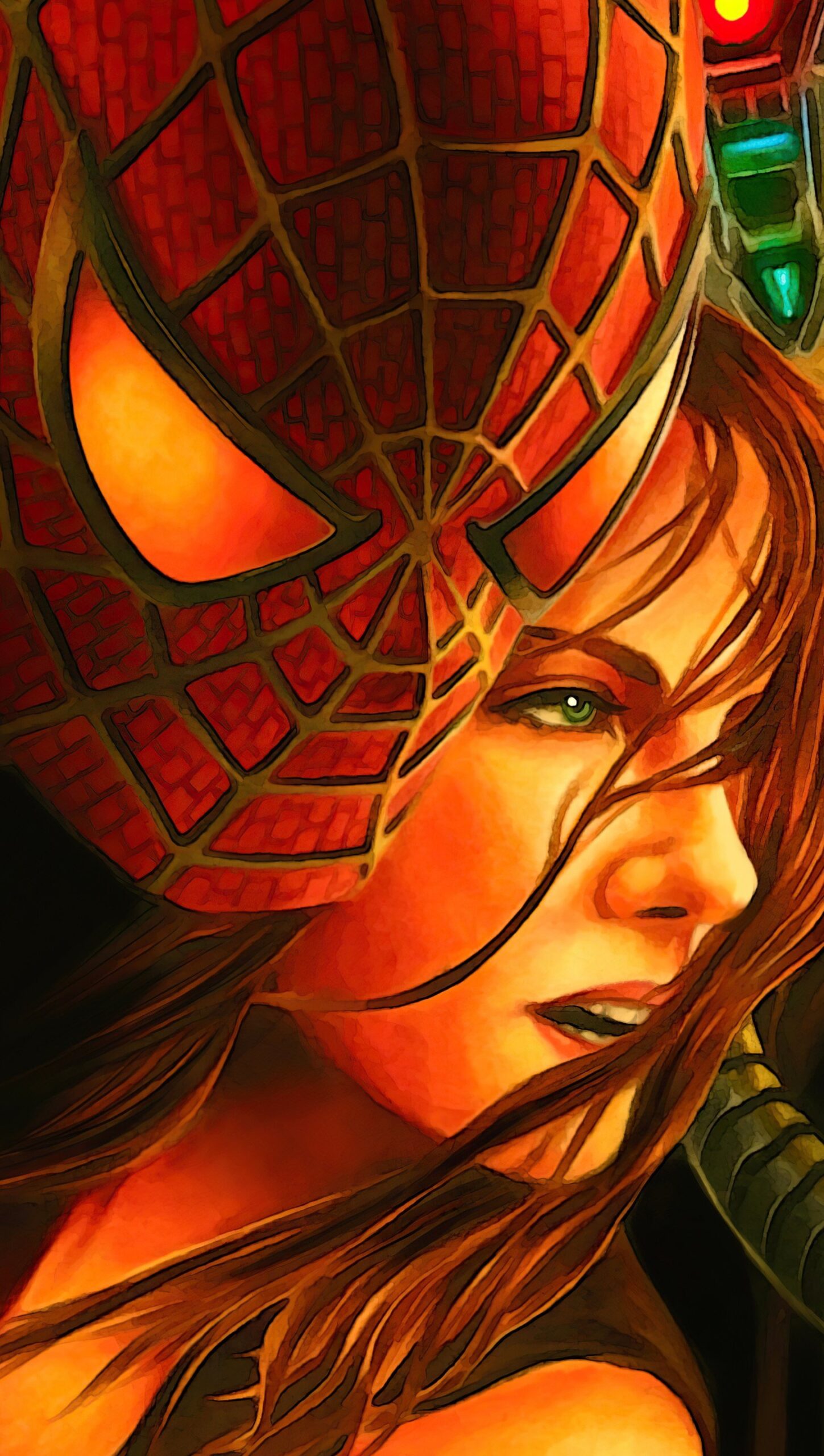 Ilustracion dde Spider Man y Mary Jane