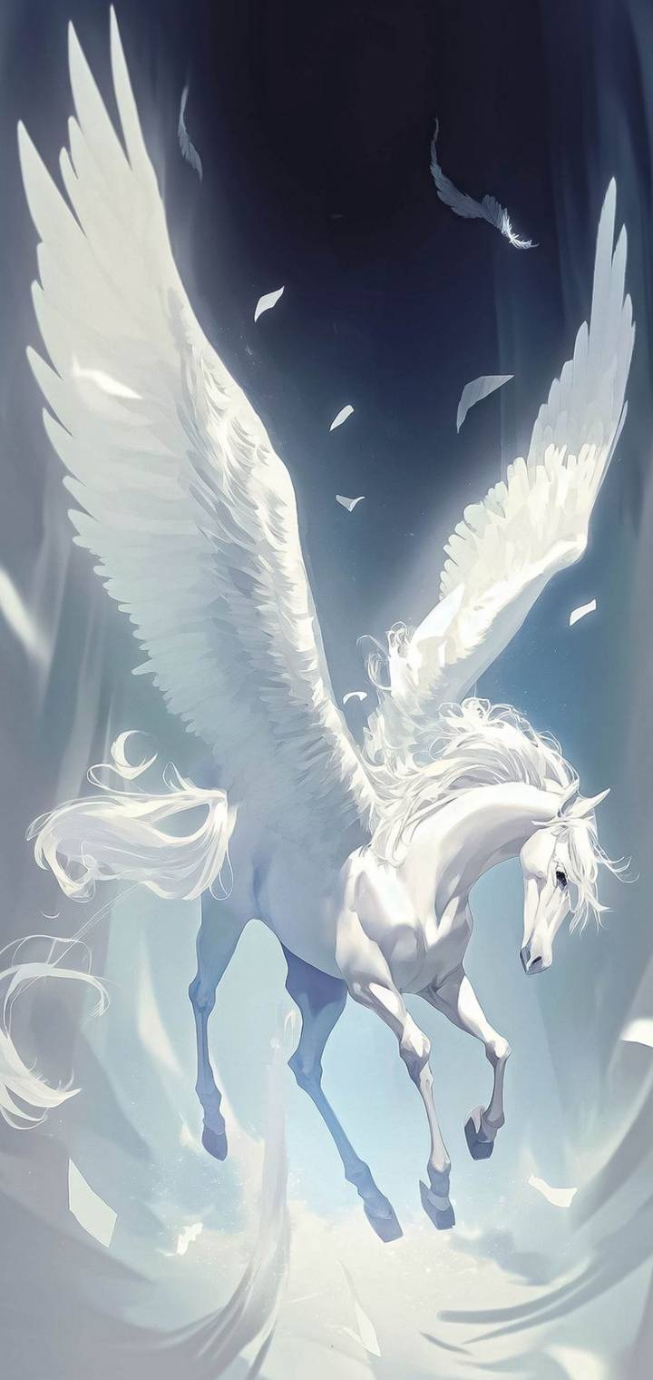 Imagen digital de encantador Pegaso