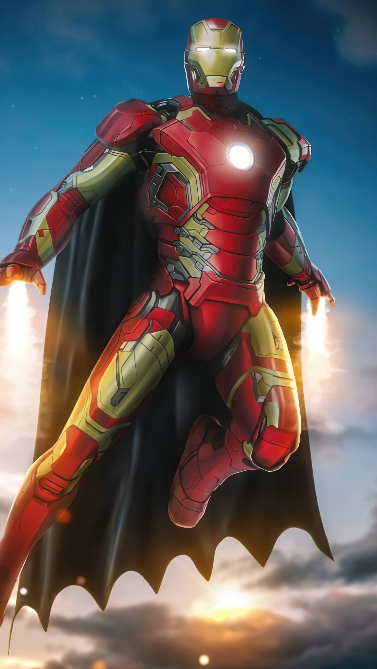 Iron Man con capa de Batman