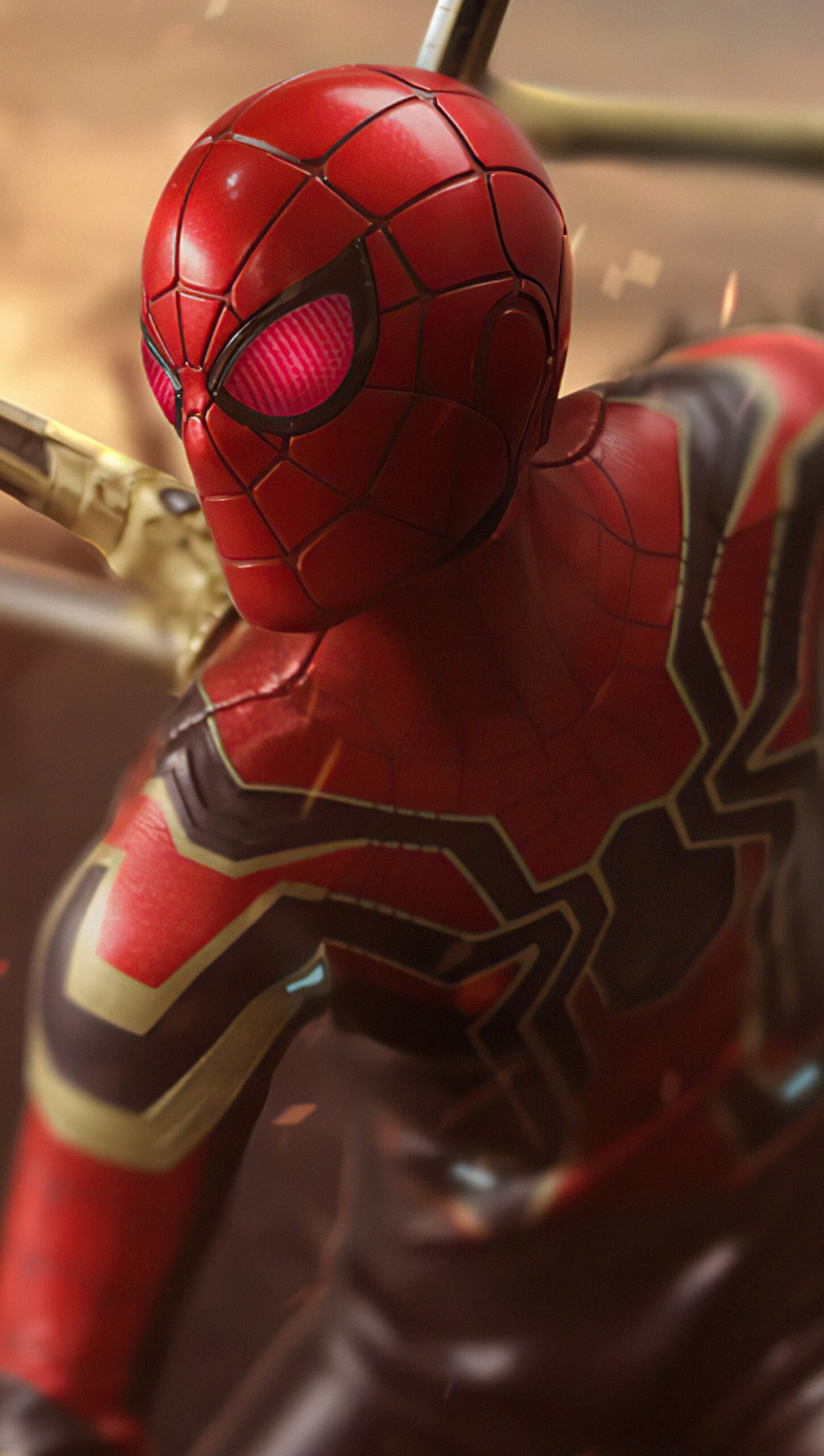 Iron Spider ojos rojos