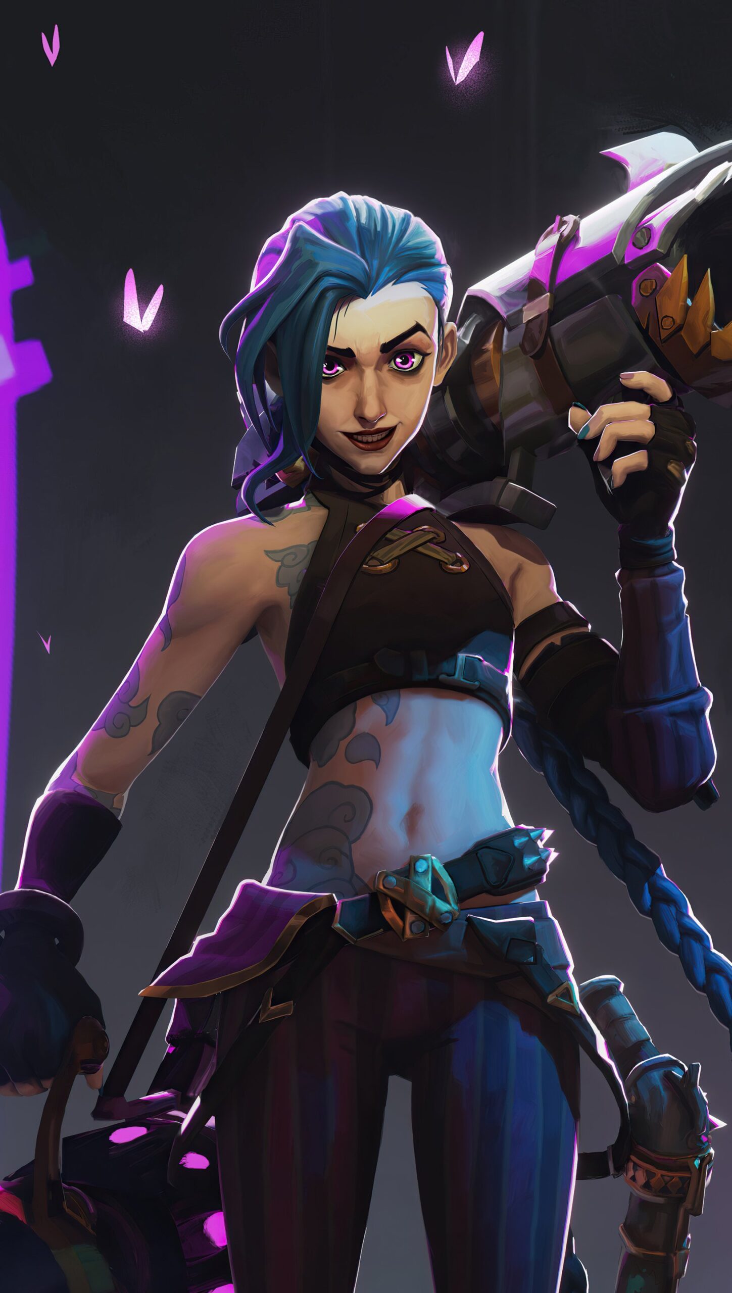 Jinx Arcane con armas