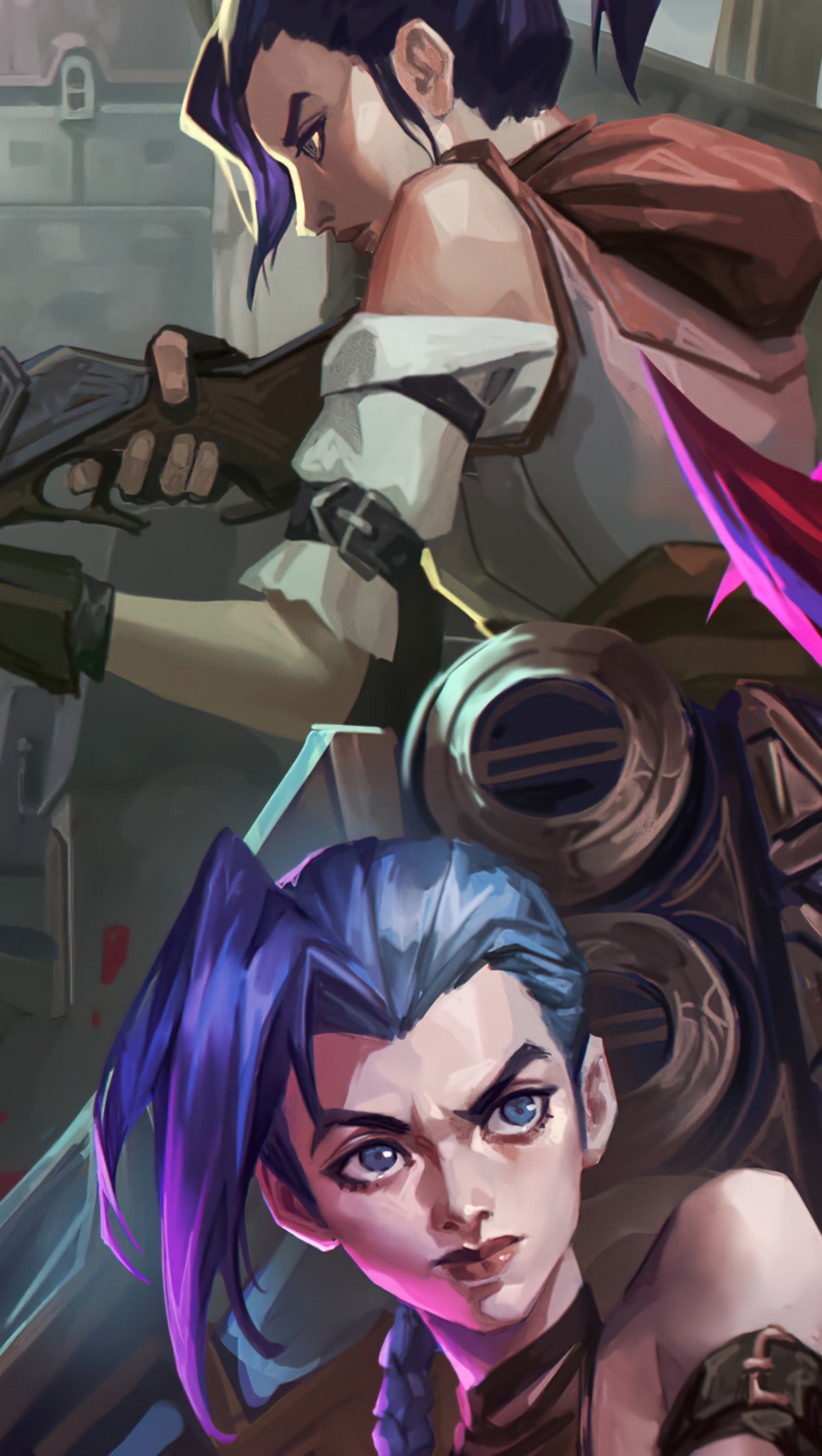 Jinx Vi y Caitlyn en Arcane League of Legends