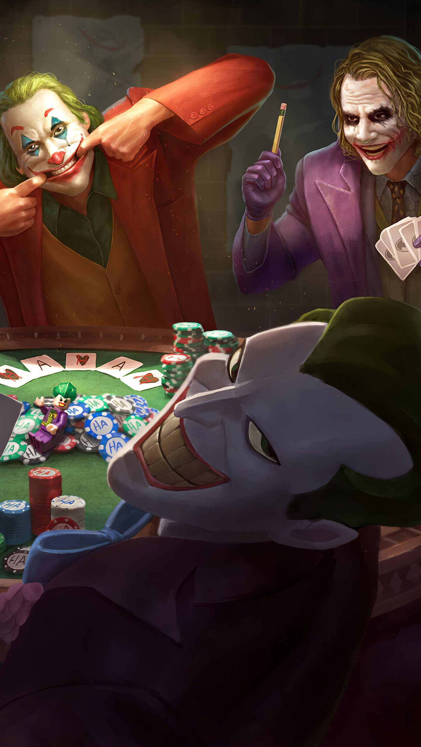 Jokers jugando poker