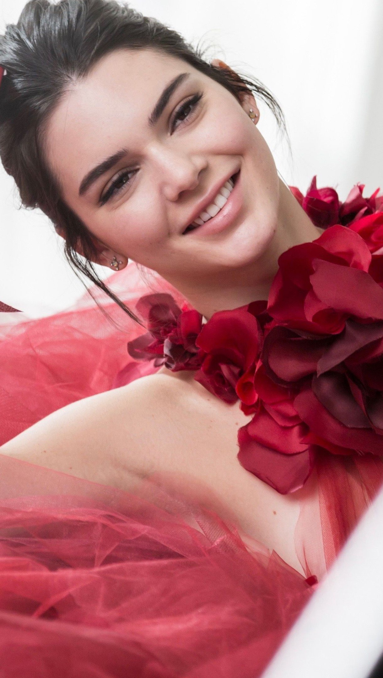 Kendall Jenner en vestido rojo