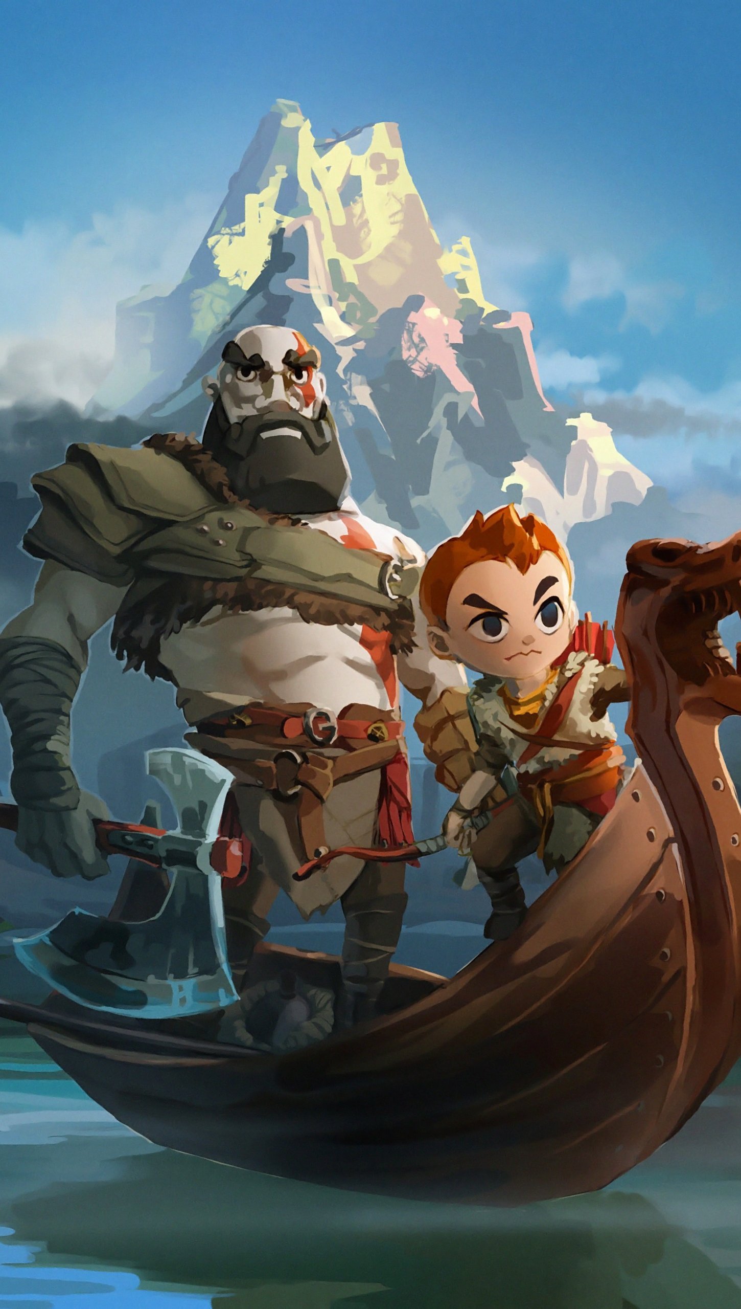 Kratos y Atreus de God Of War FanArt