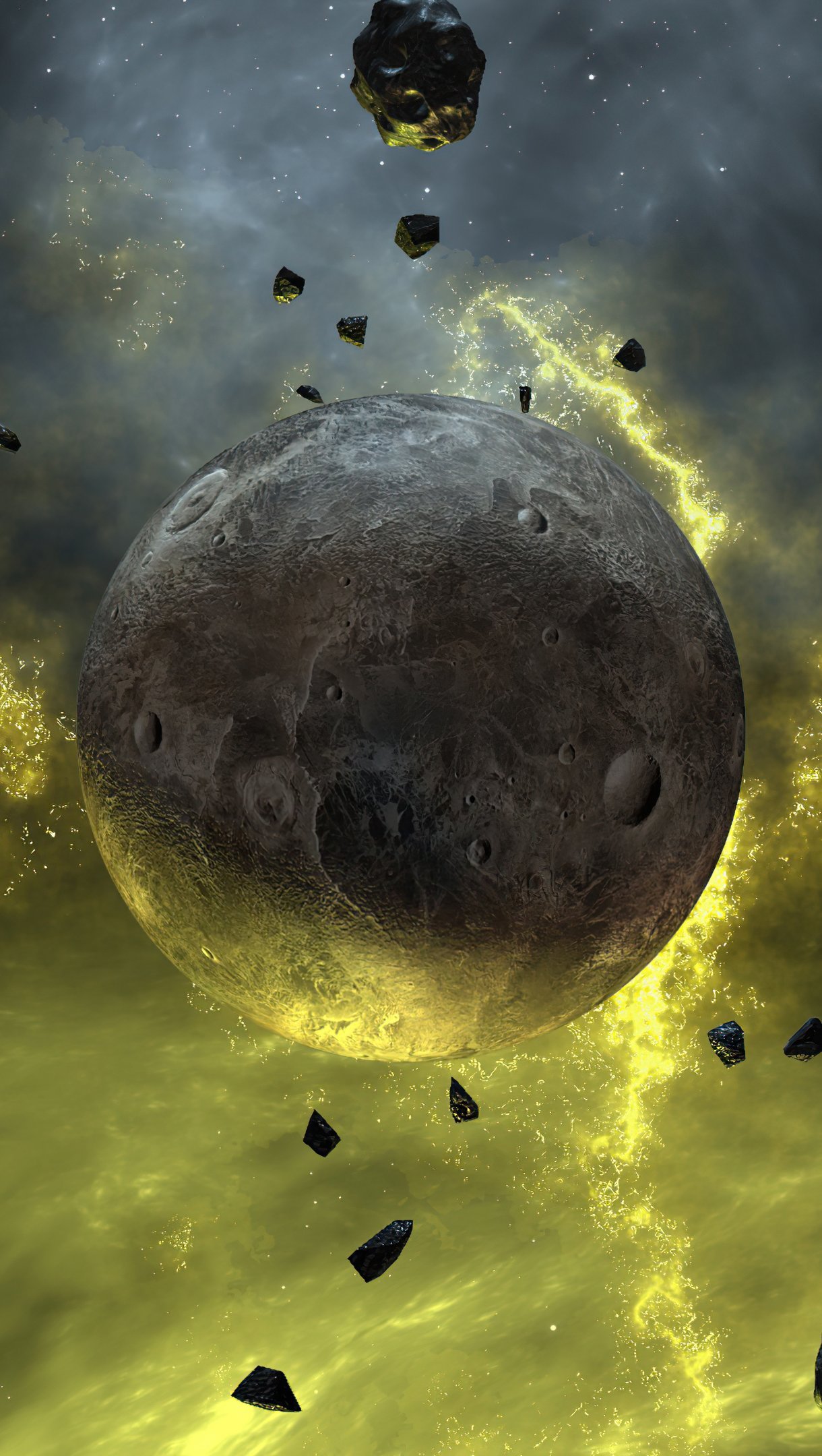 La luna alrededor del cosmos