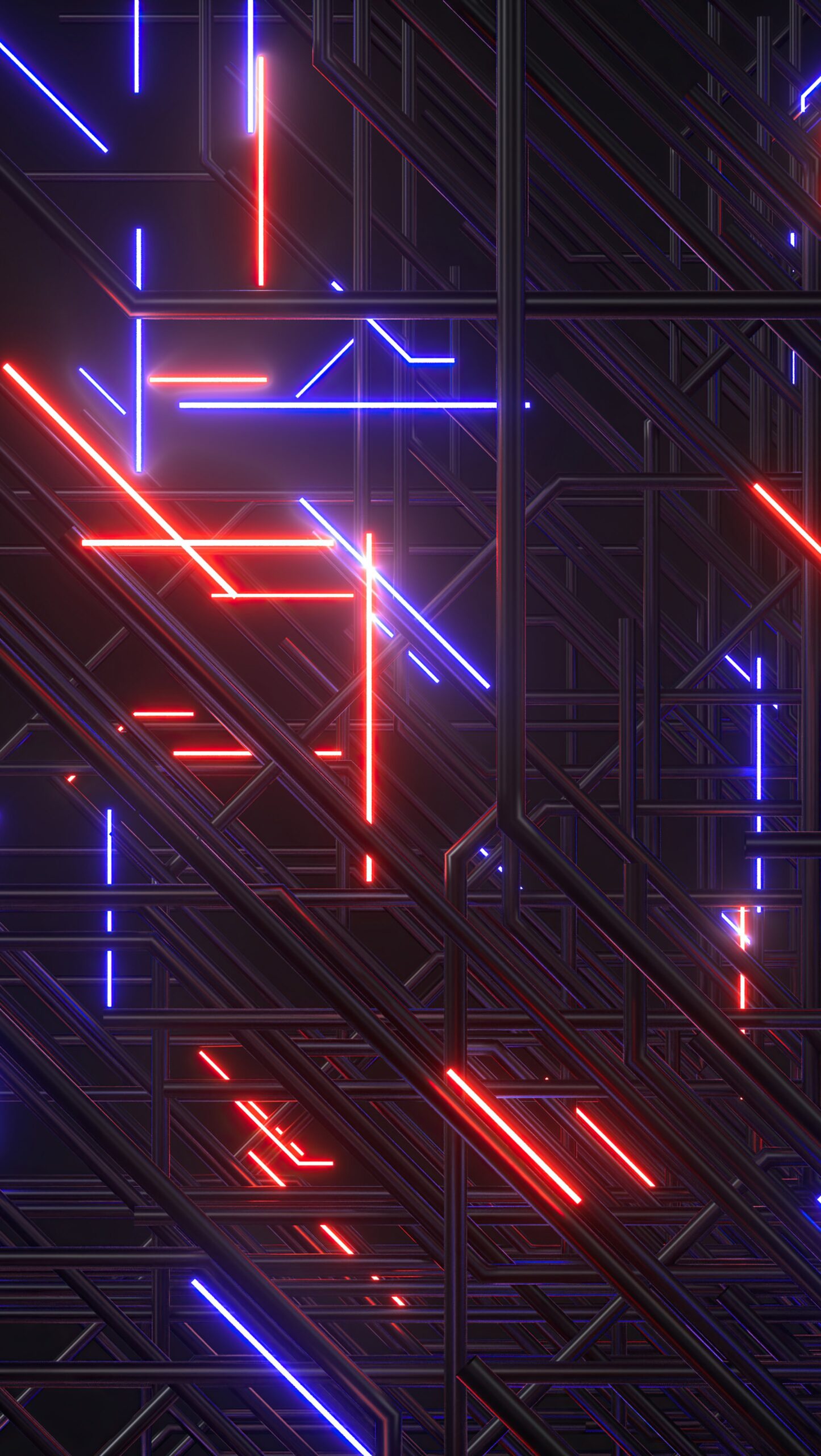 Lineas geometricas de neon Abstracto