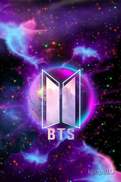 Logo Kpop de BTS con temática espacial