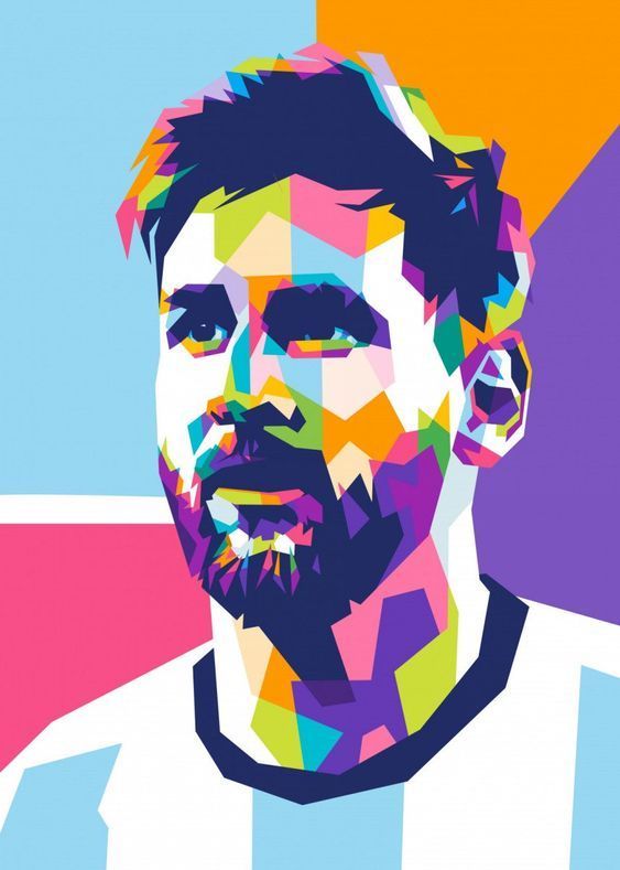 Messi Foto con arge de recortes