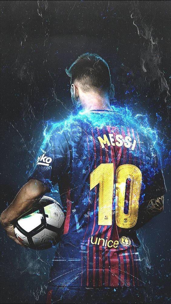 Messi aura electrica azul