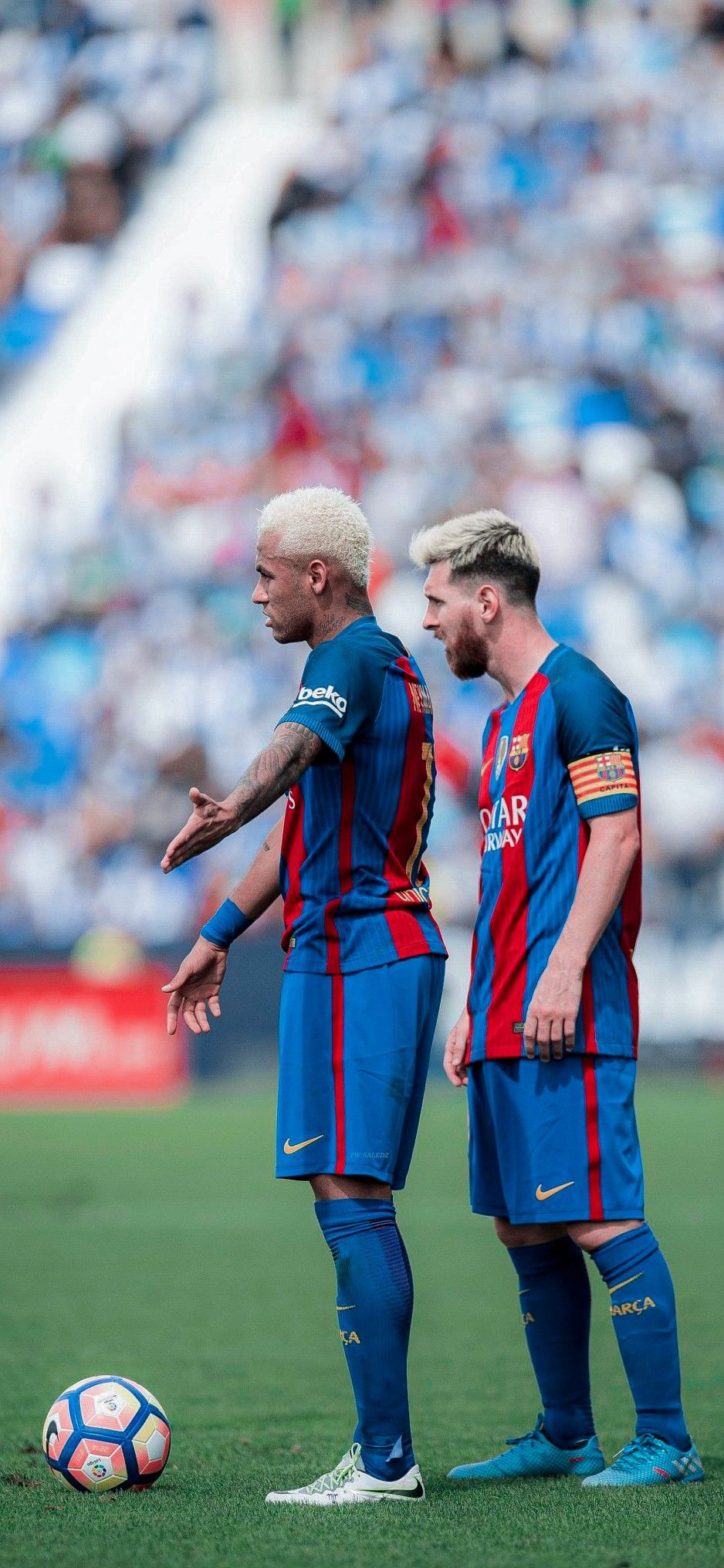 Messi y Neymar Jr tiro libre FC Barcelna