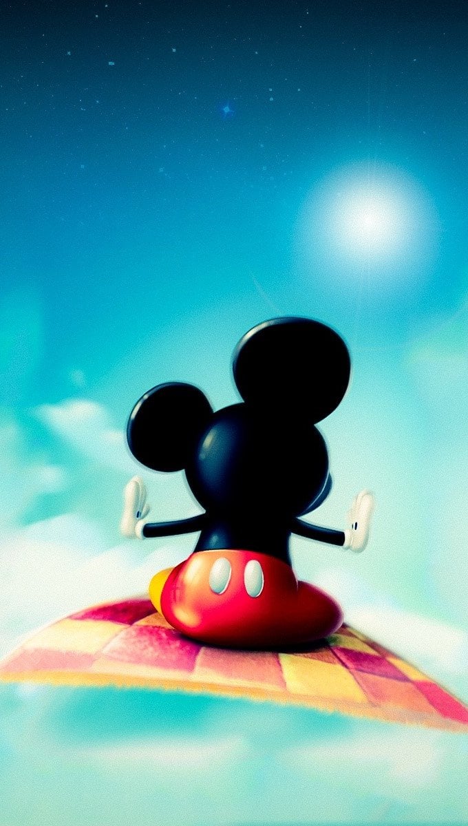 Mickey Mouse en una alfombra