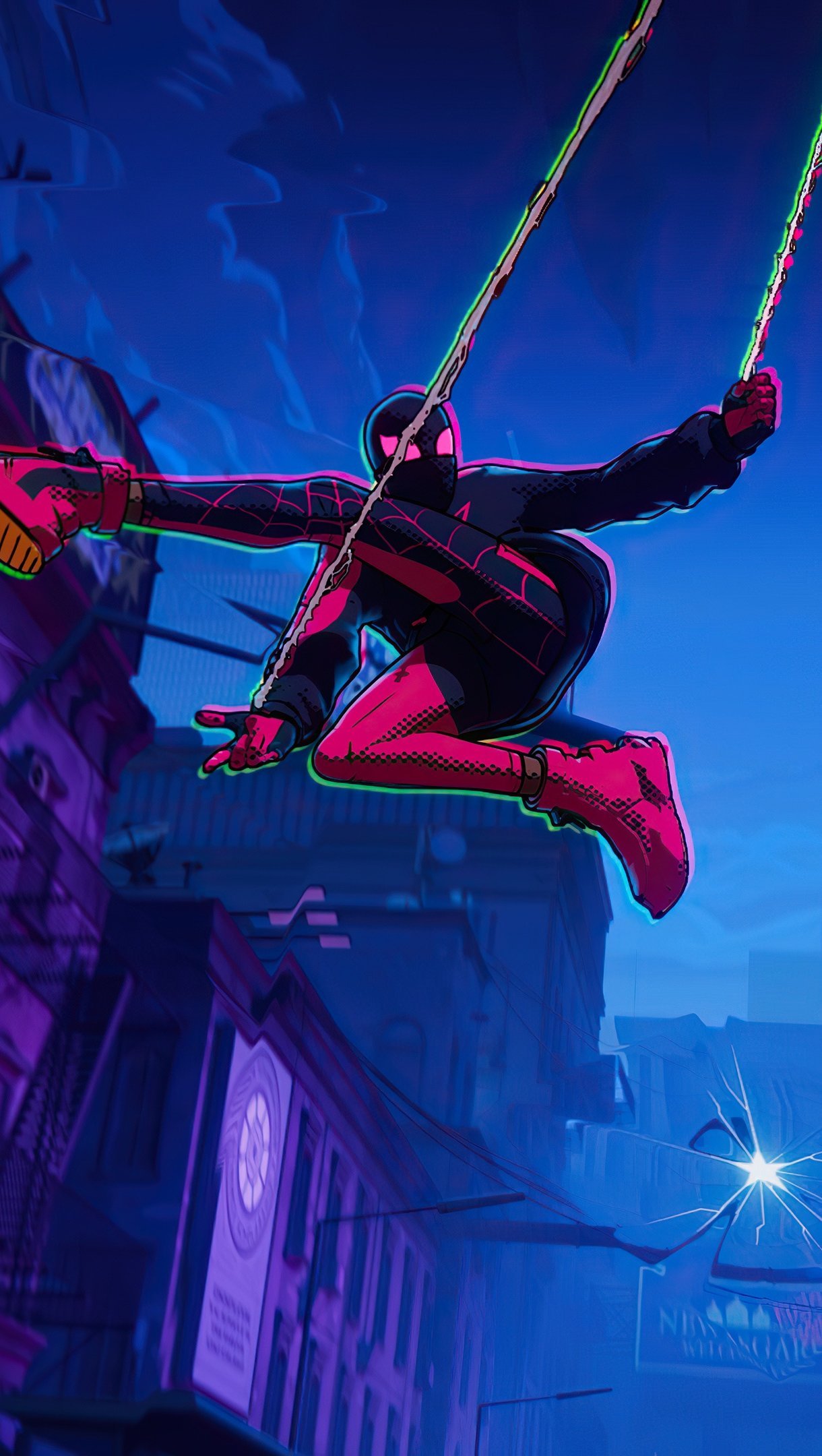 Miles Morales en el aire