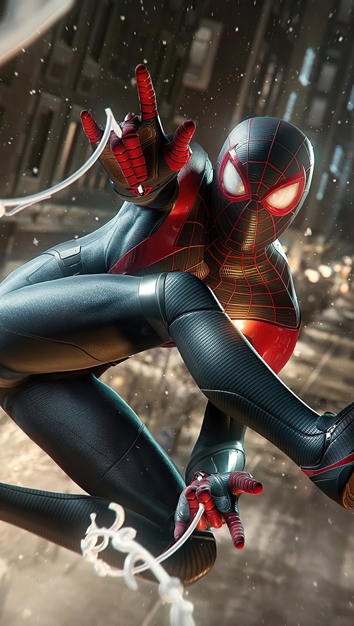 Miles Morales traje nuevo negro Fanart