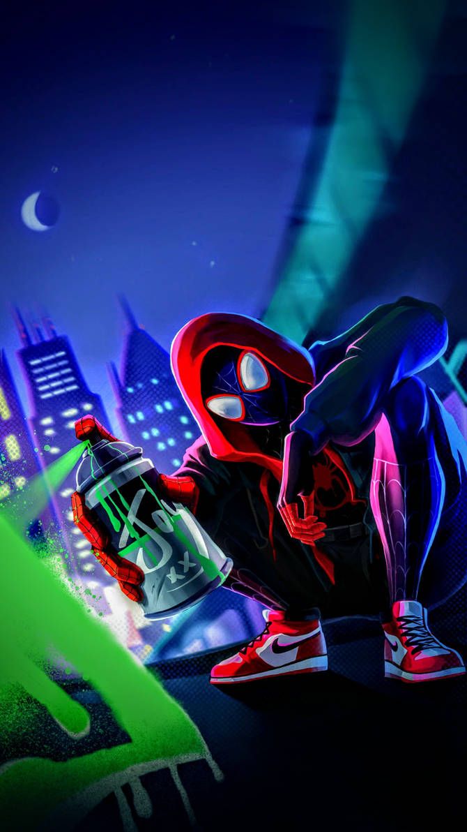 Miles morales Grafiti fondo de pantalla