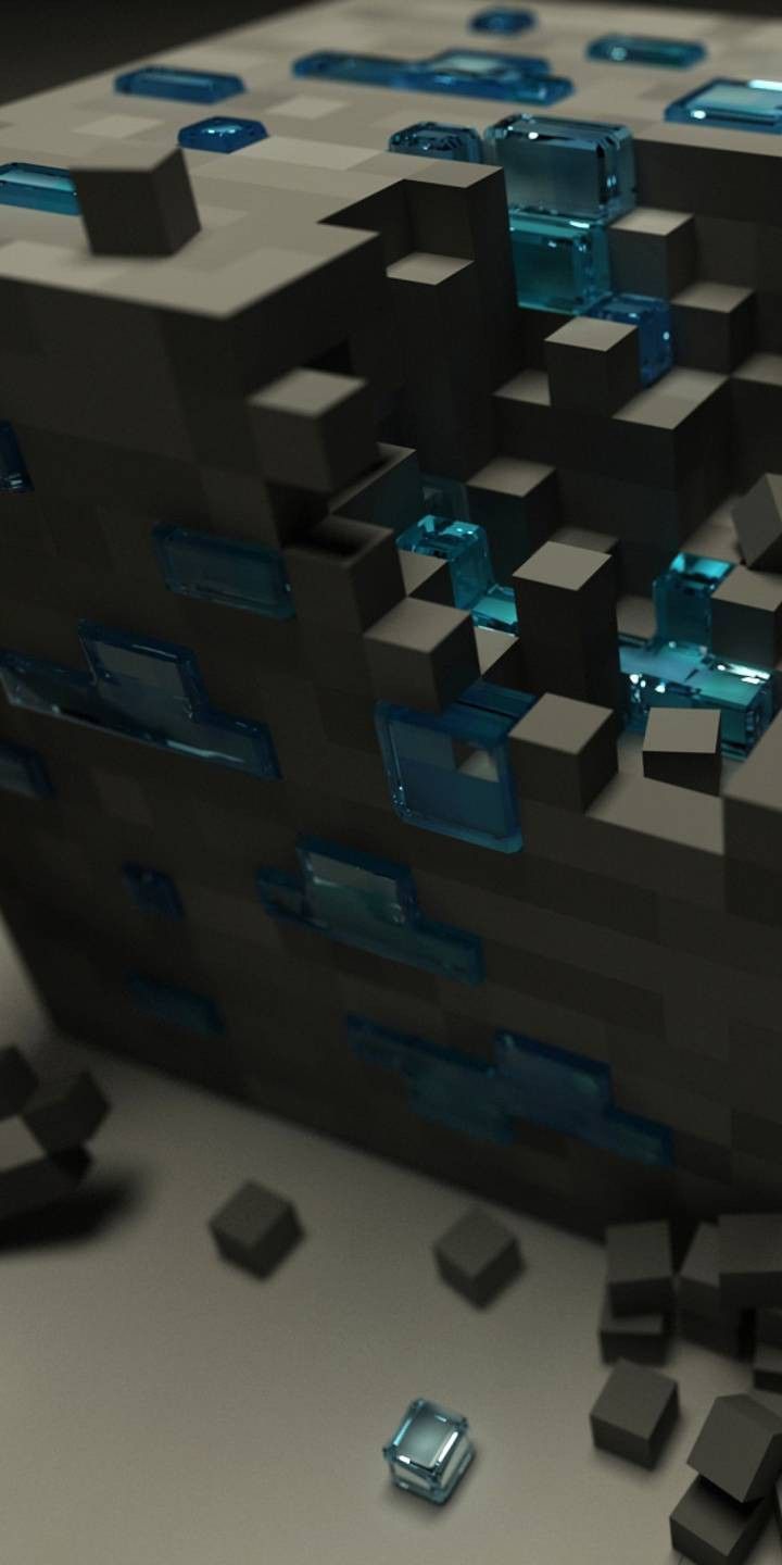 Minecracft RTX cubos de diamantes