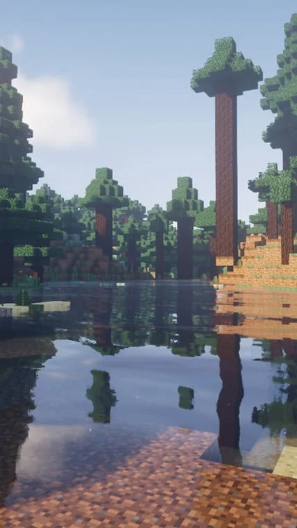 Minecraft RTX reflejos del agua