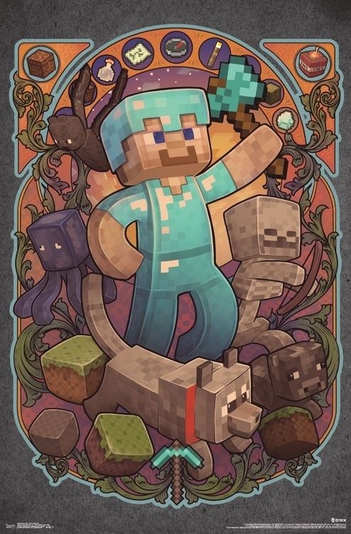 Minecraft Steve Nouveau Poster