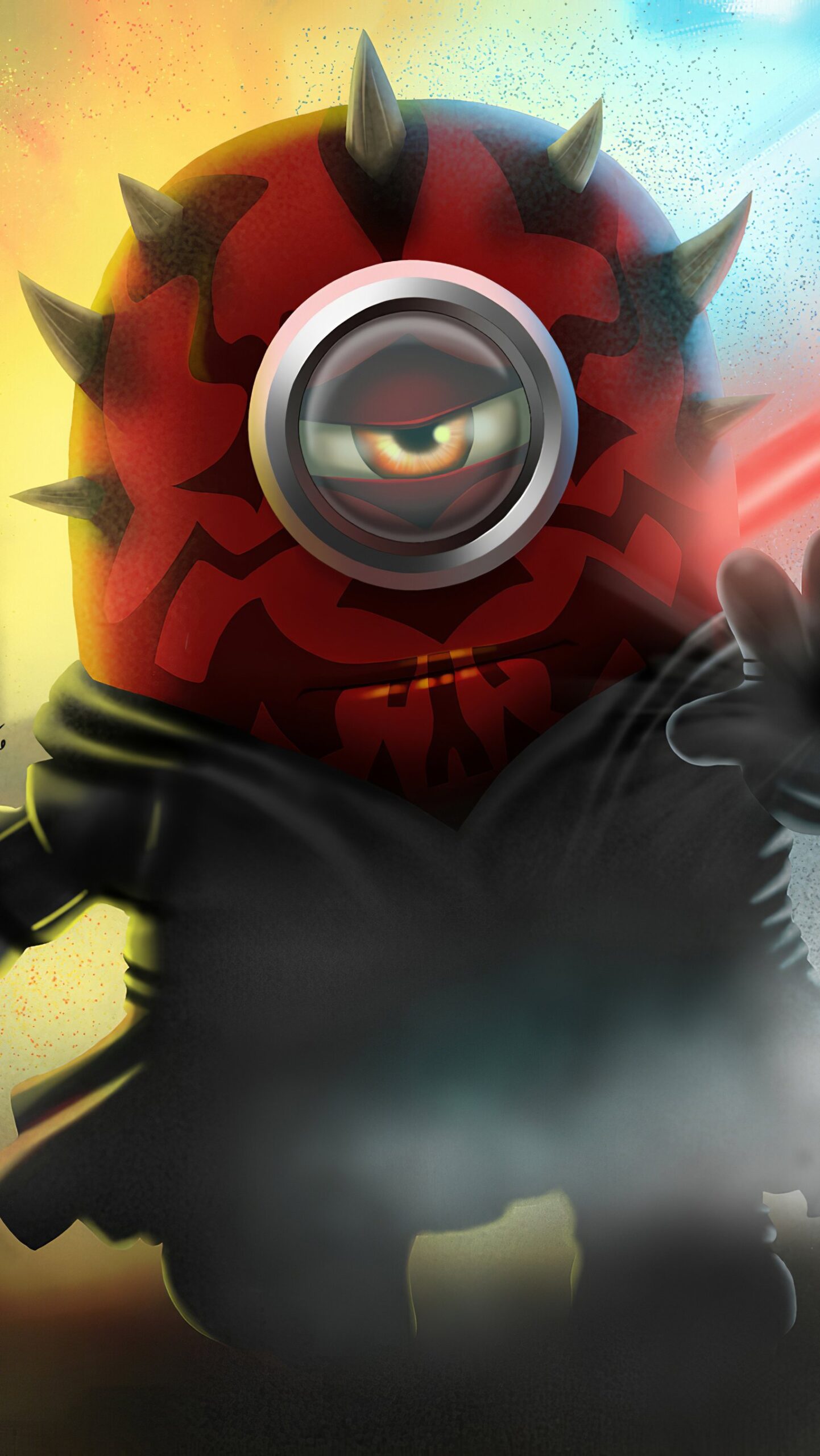 Minion como Darth Maul de Star wars