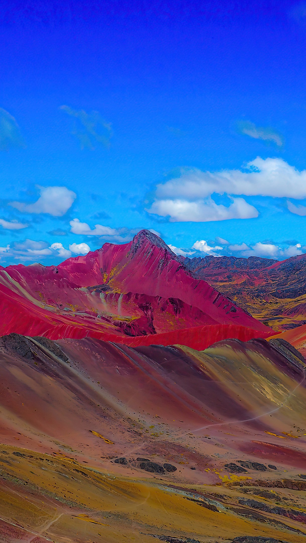 Montañas de arcoíris en Perú