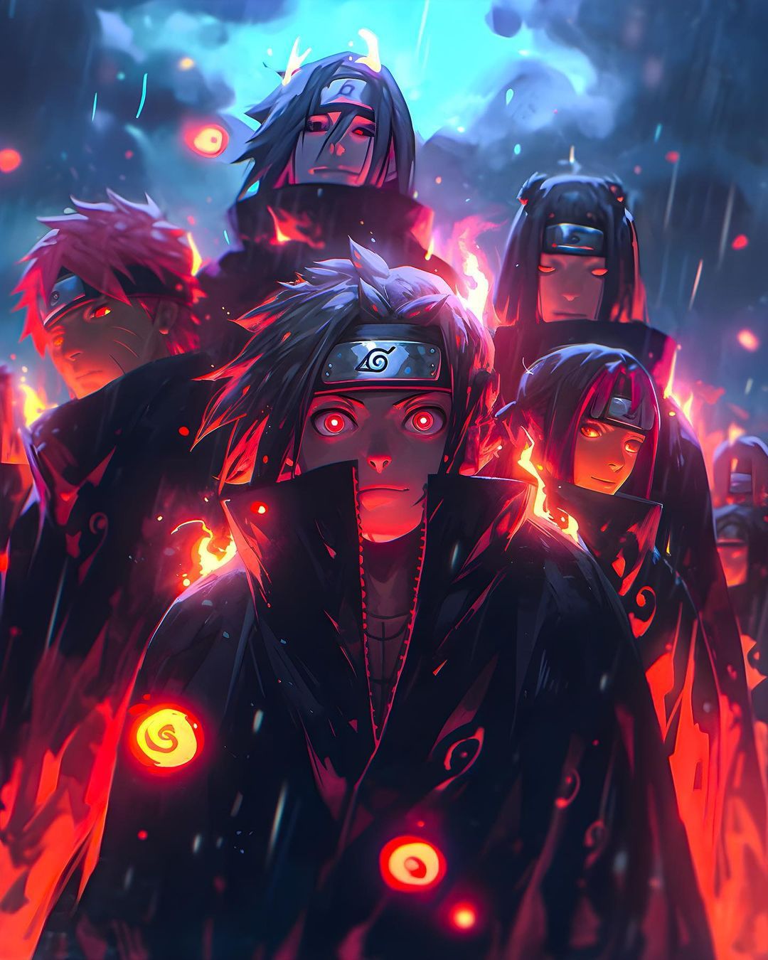 Naruto shippuden grupo Akatsuki art