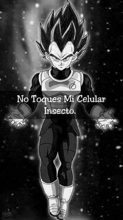 No toques mi celular Vegeta Fondo divertido