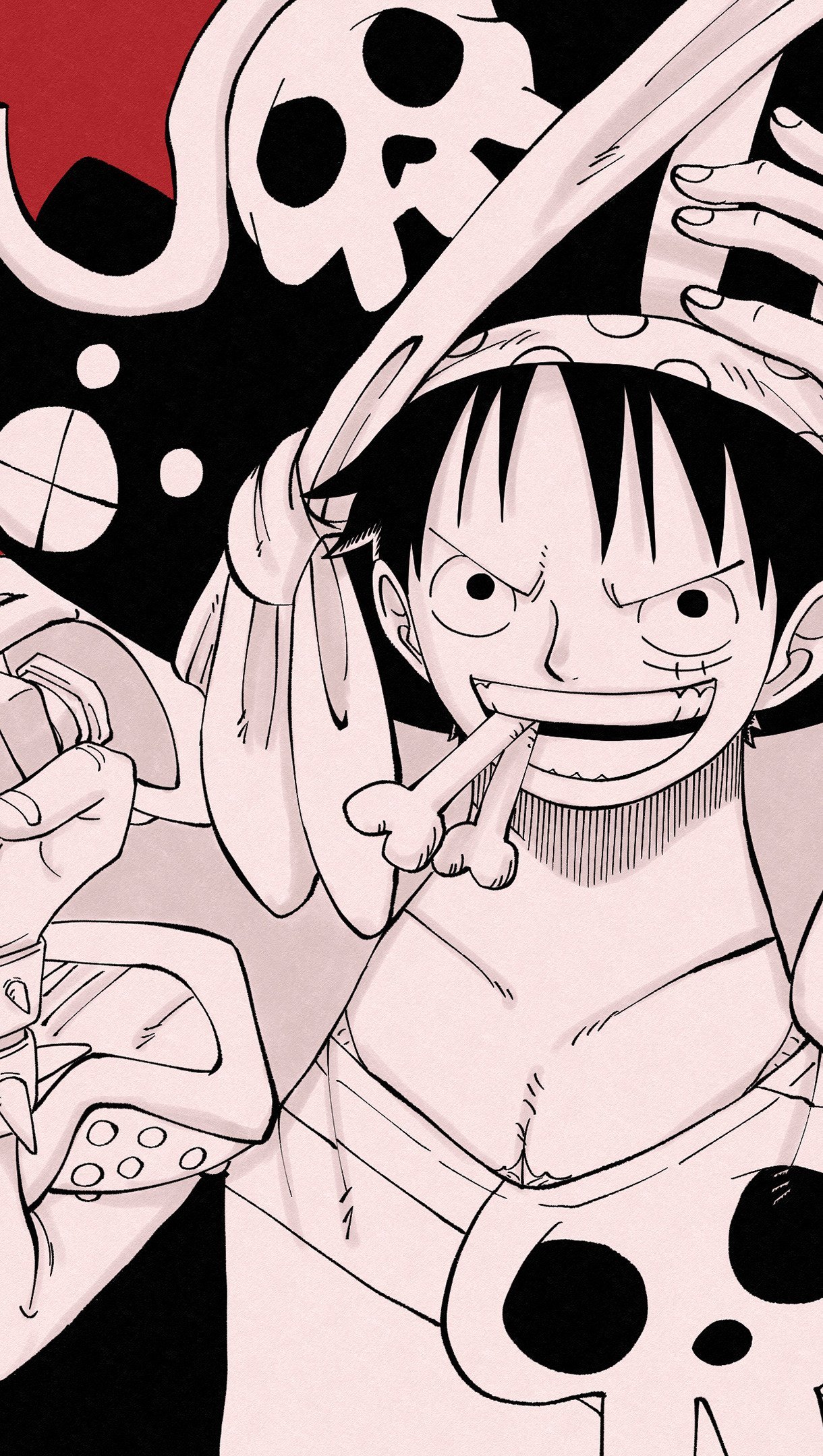 One Piece Red Luffy Zoro Sanji