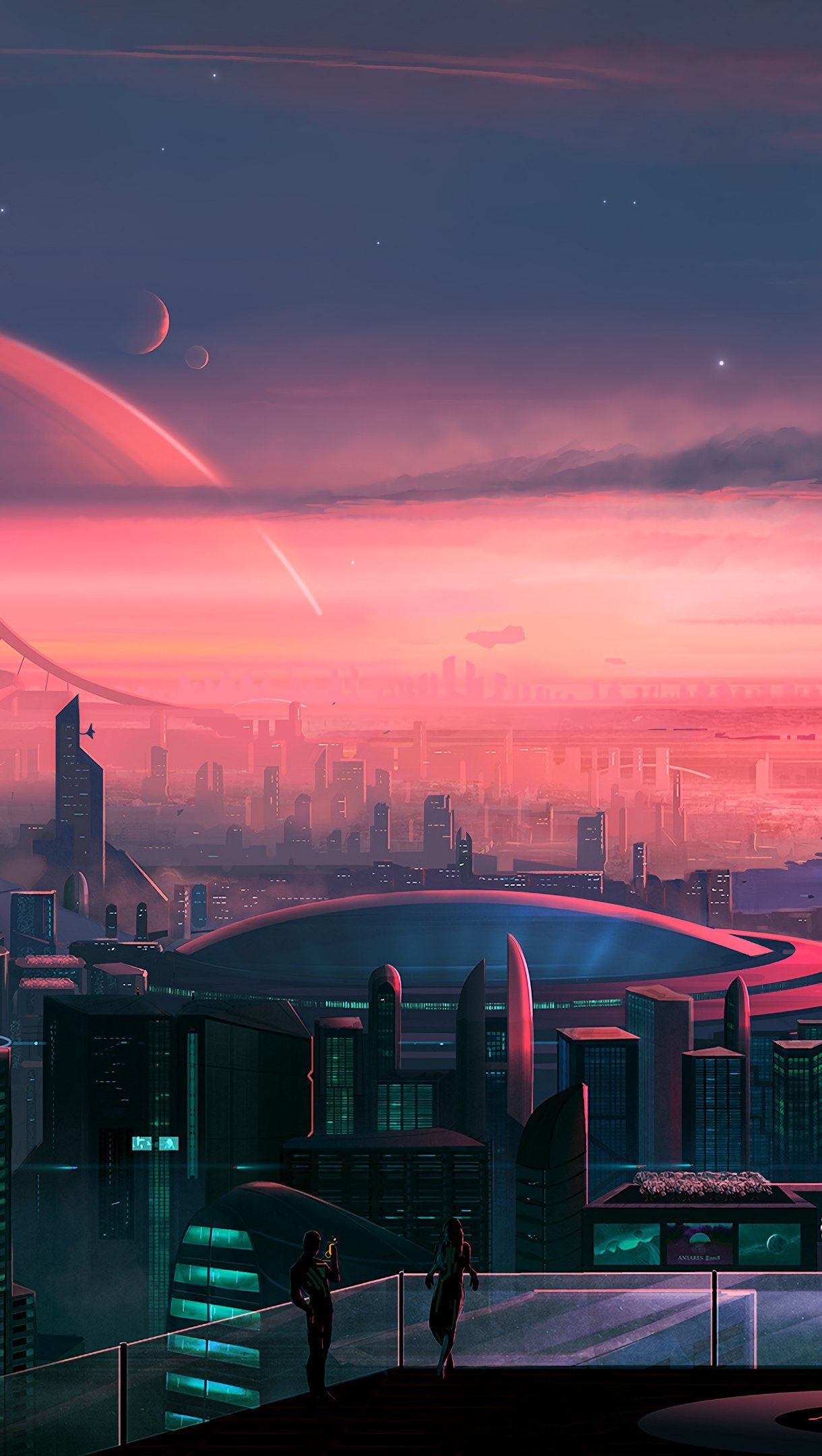 Paisaje de ciudad futurista Artwork