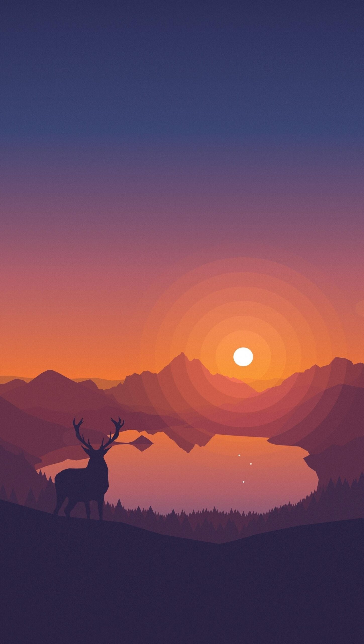 Paisaje ilustración del bosque