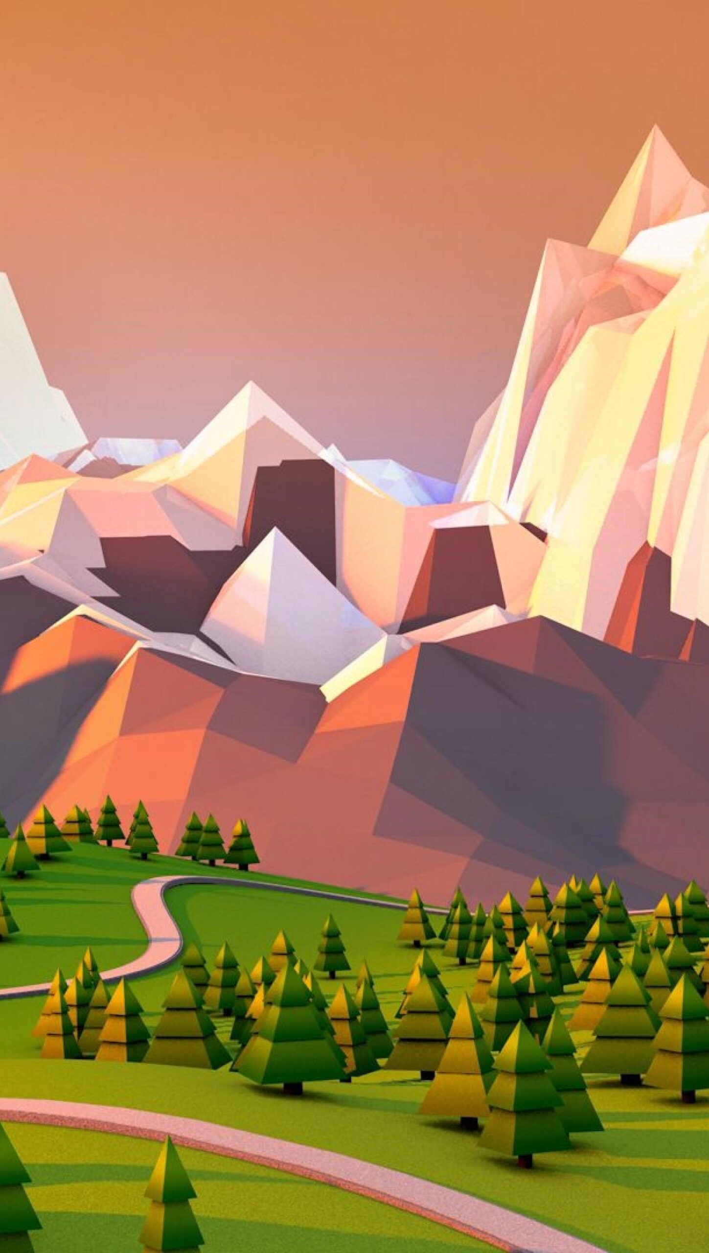 Paisaje poligonal 3D