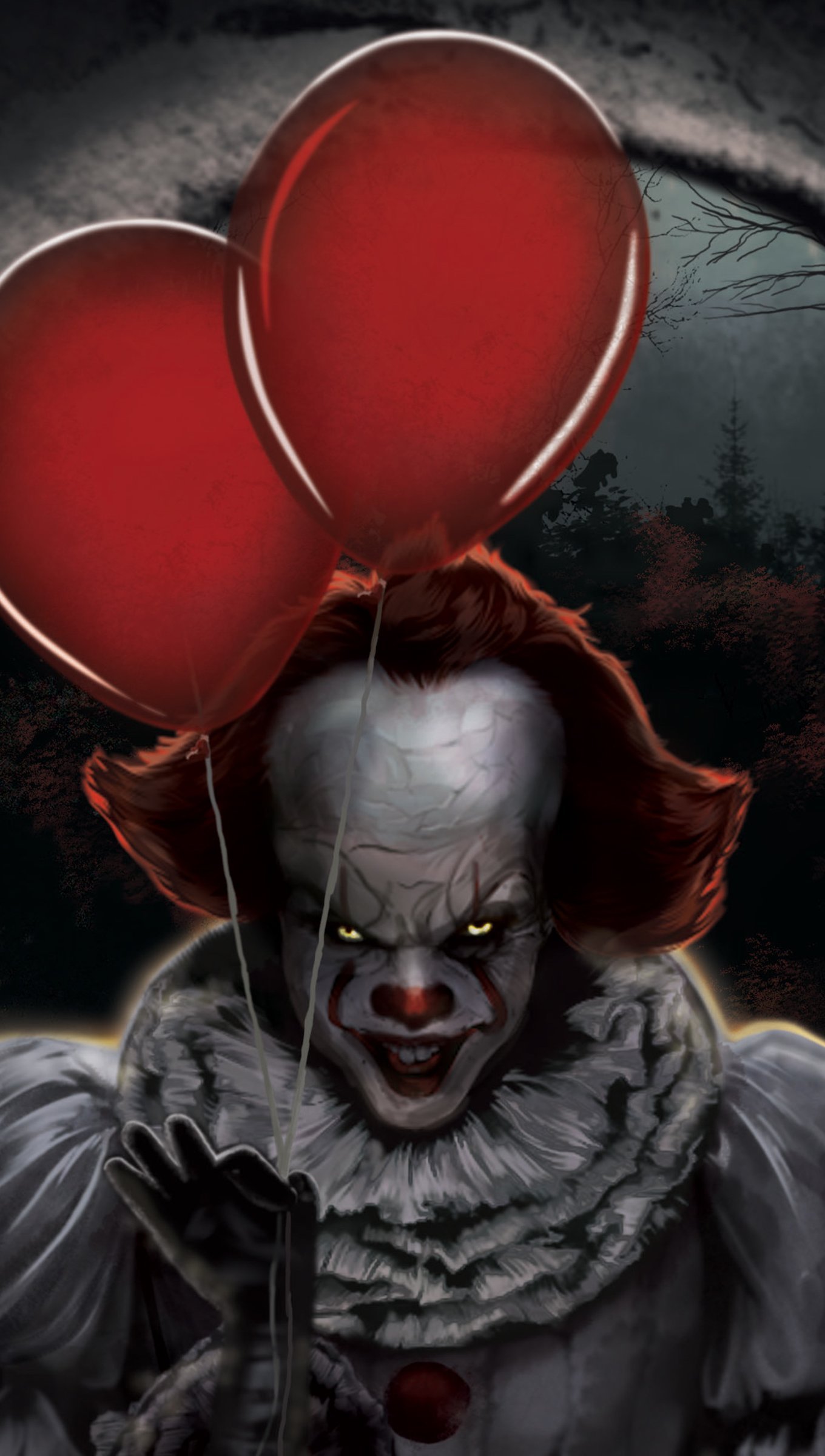 Pennywise con globos fanart