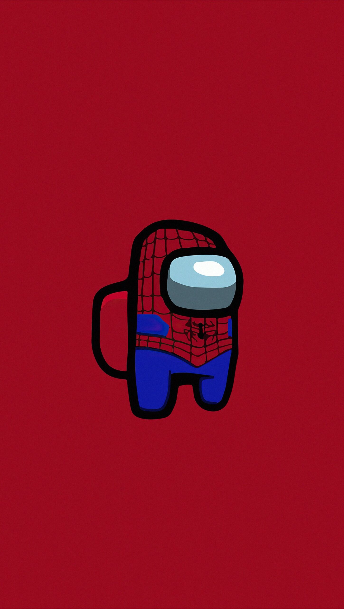 Personaje de Among us como Spider Man