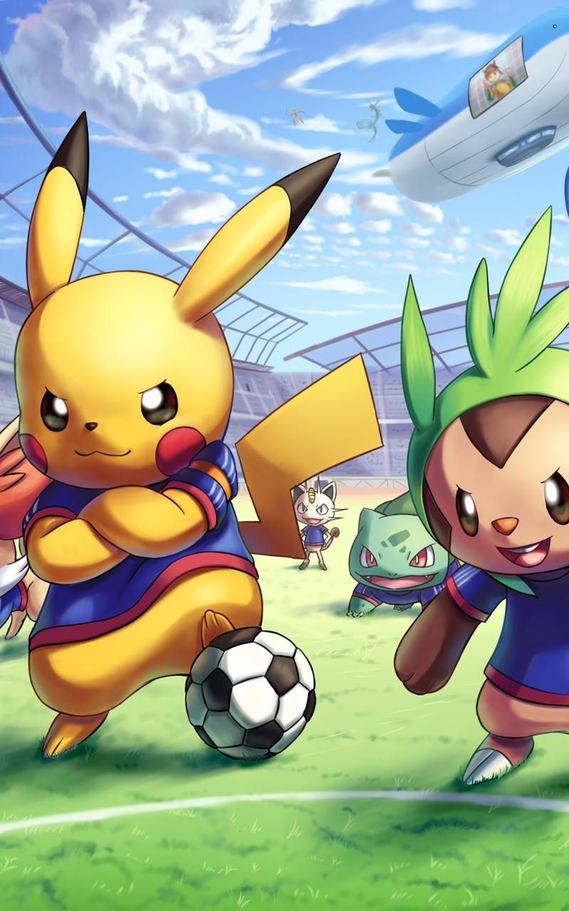 Pikachu partido de futbol de pokemon