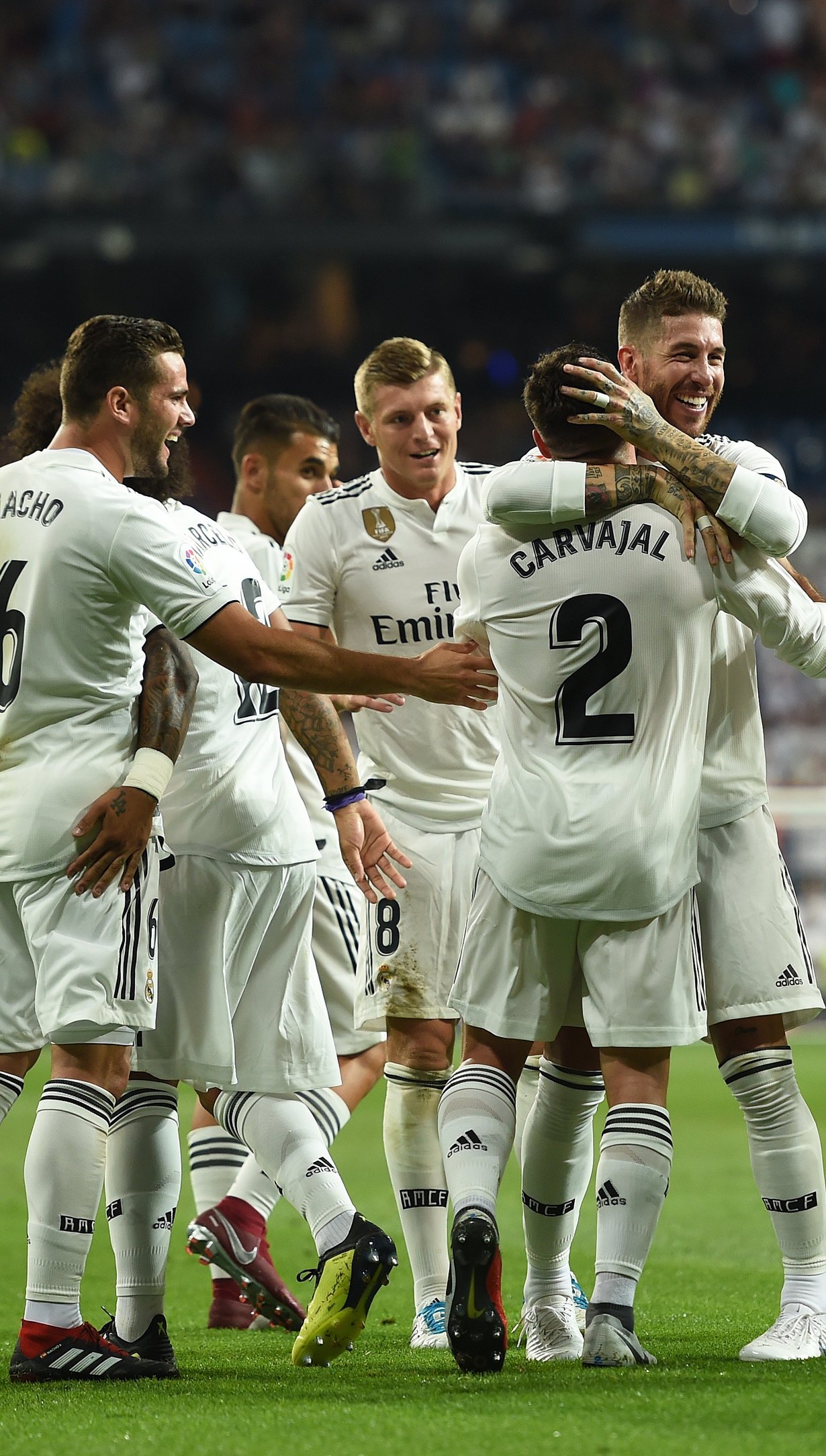 Real Madrid celebrando gol