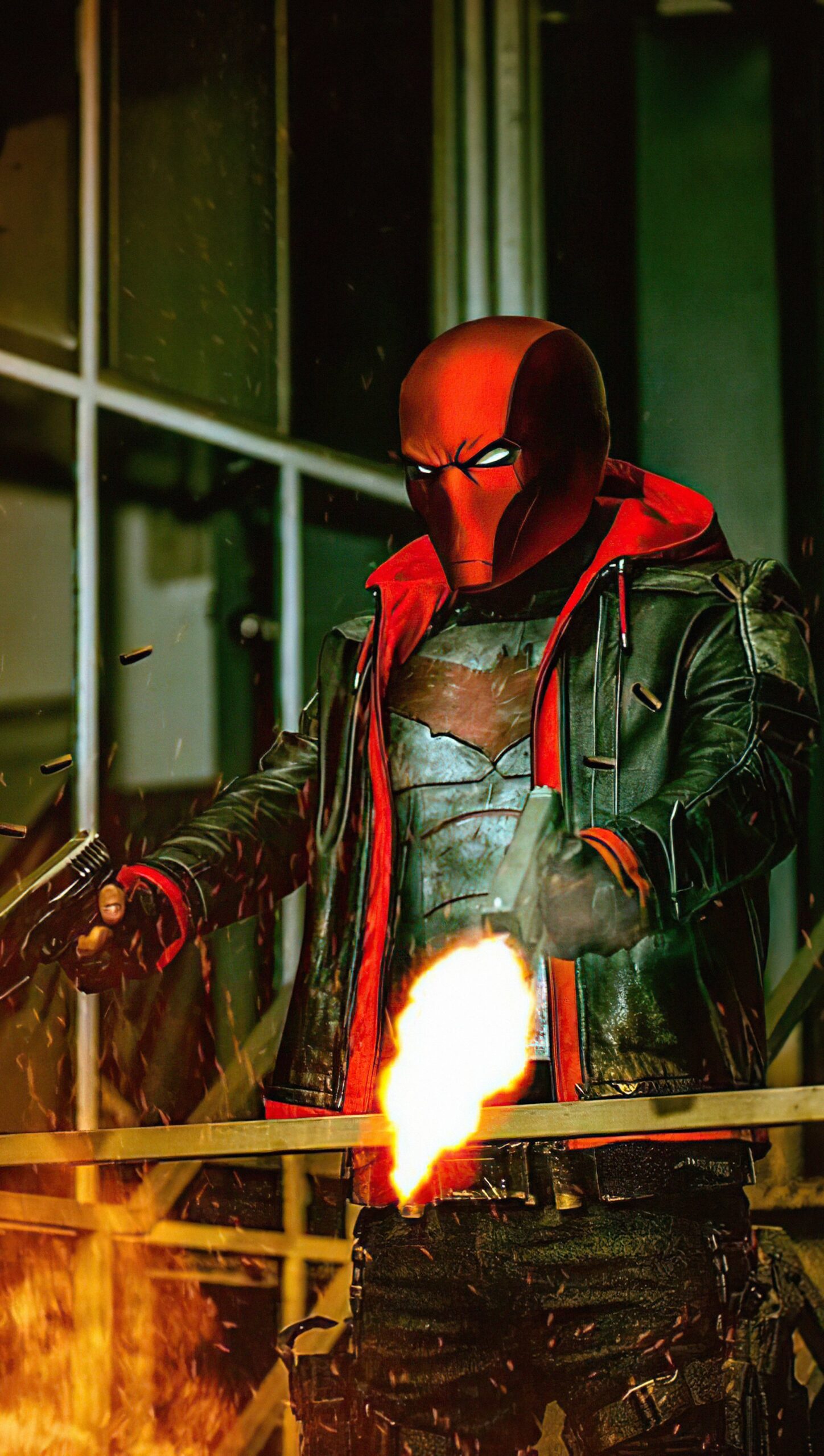 Red Hood disparando