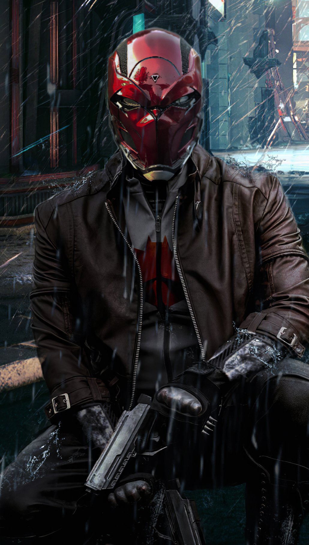 Red hood bajo la lluvia