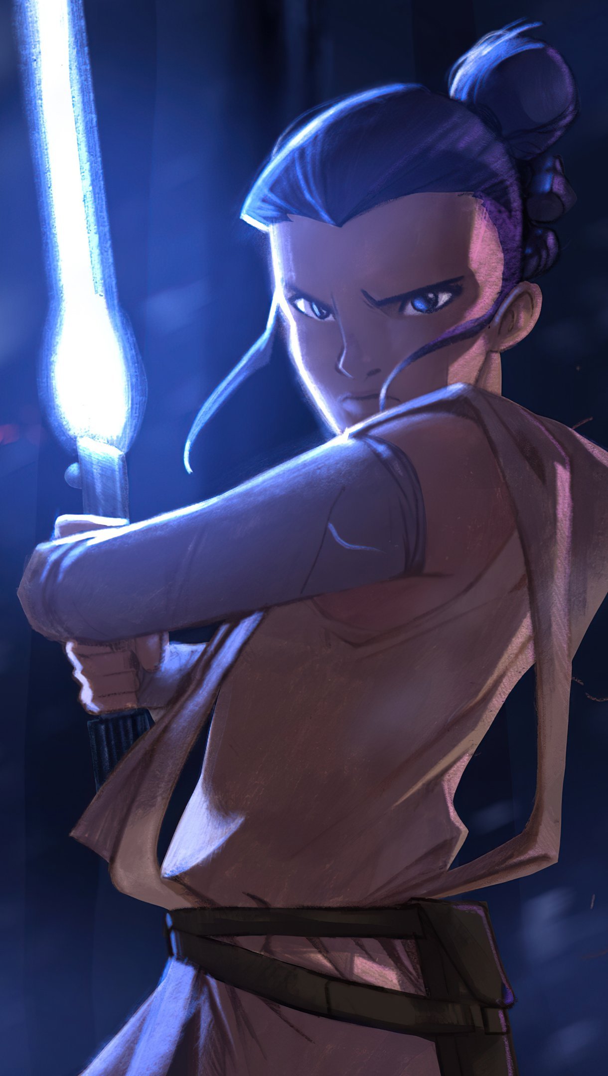 Rey personaje de Star Wars Fanart