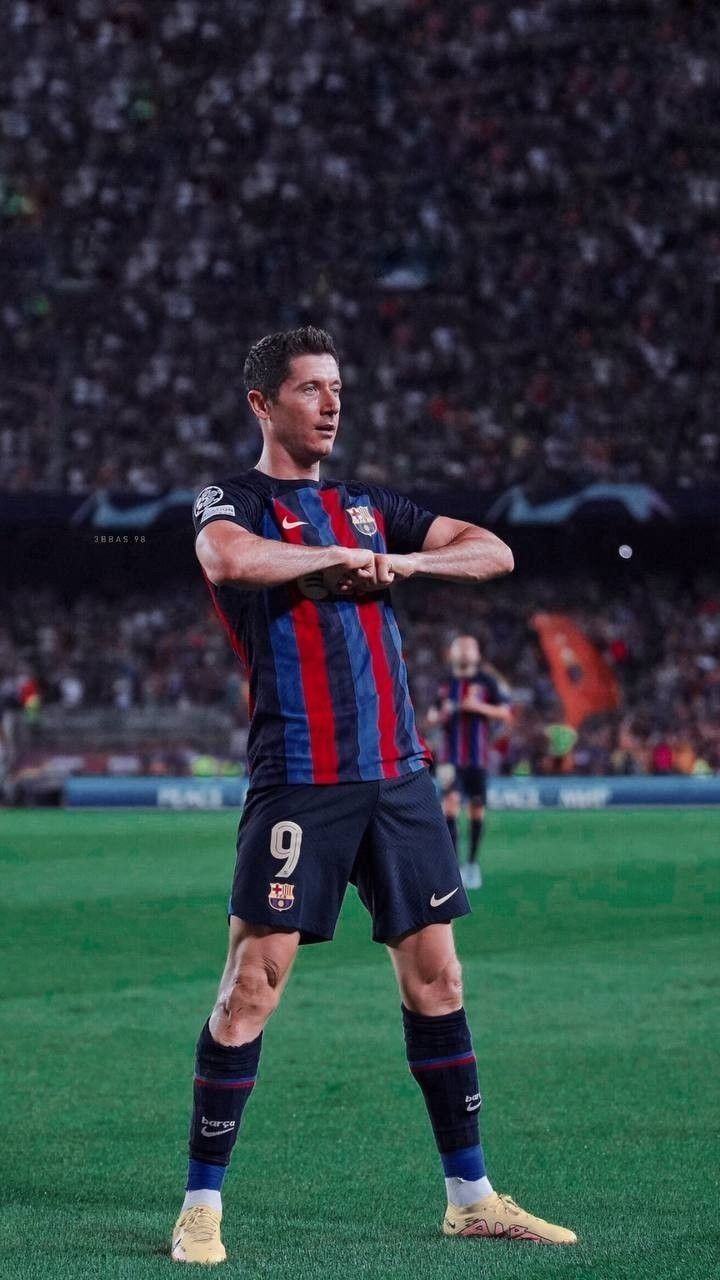 Robert Lewandowski Pose durante el partido