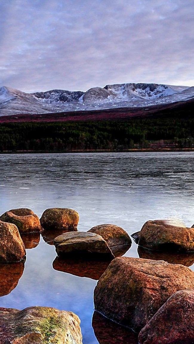 Rocas junto a lago