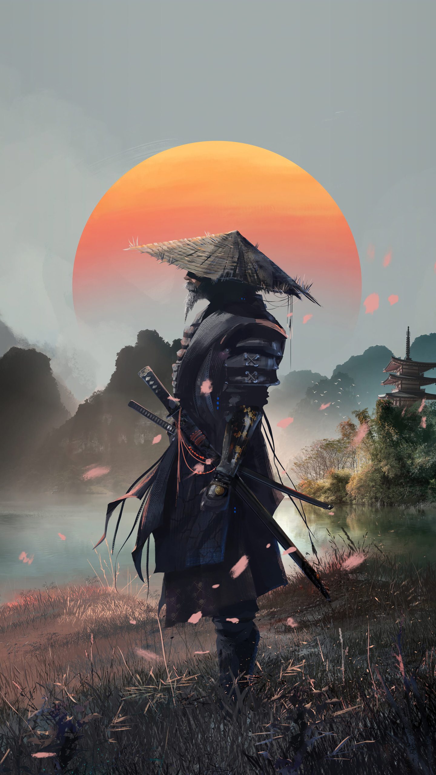 Samurai Warrior Sunset