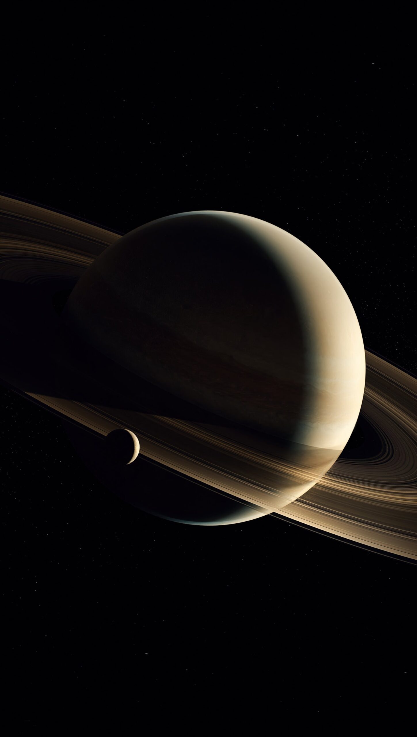 Saturno en la oscuridad