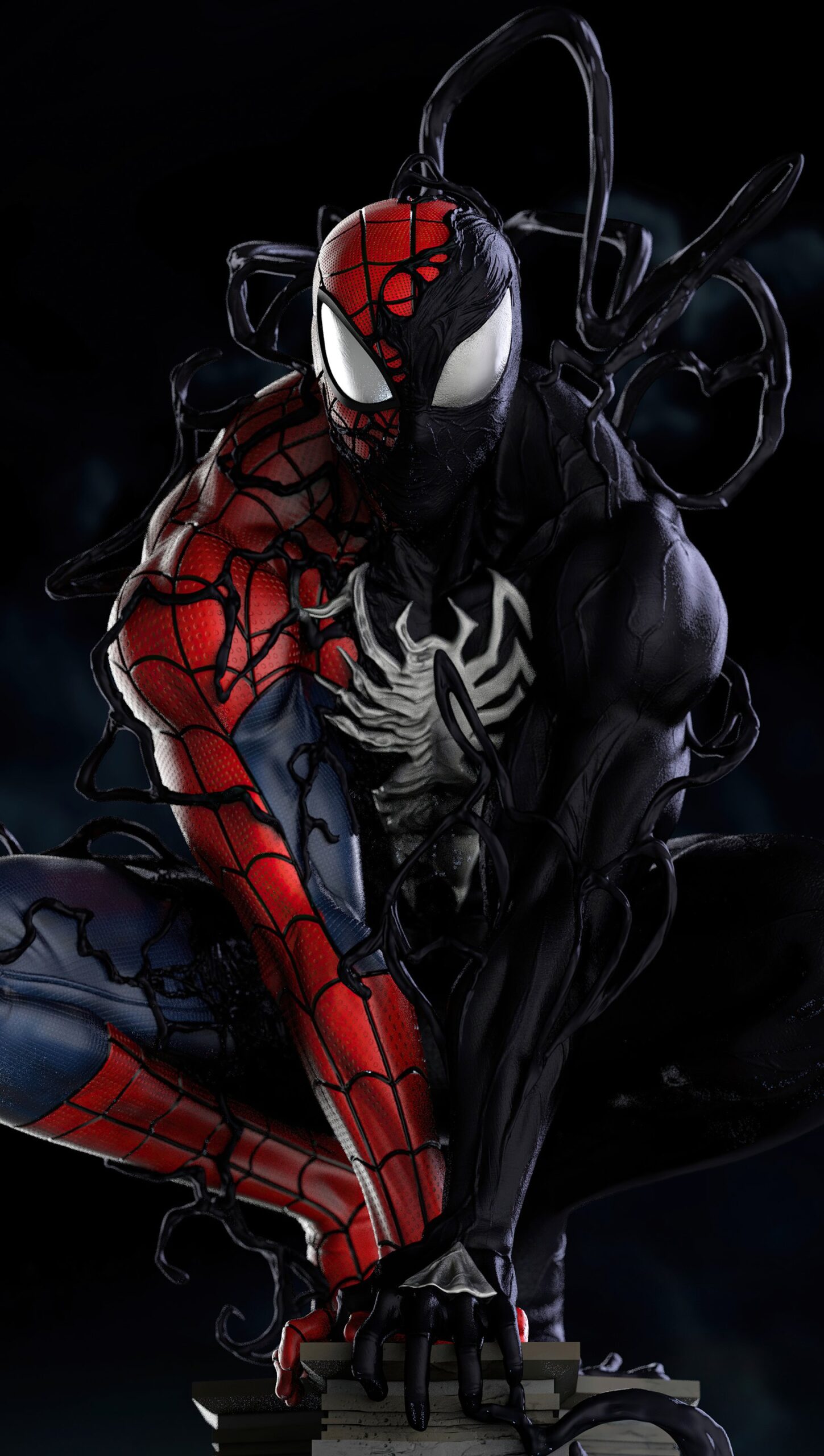 Spider Man Symbiote Transformación