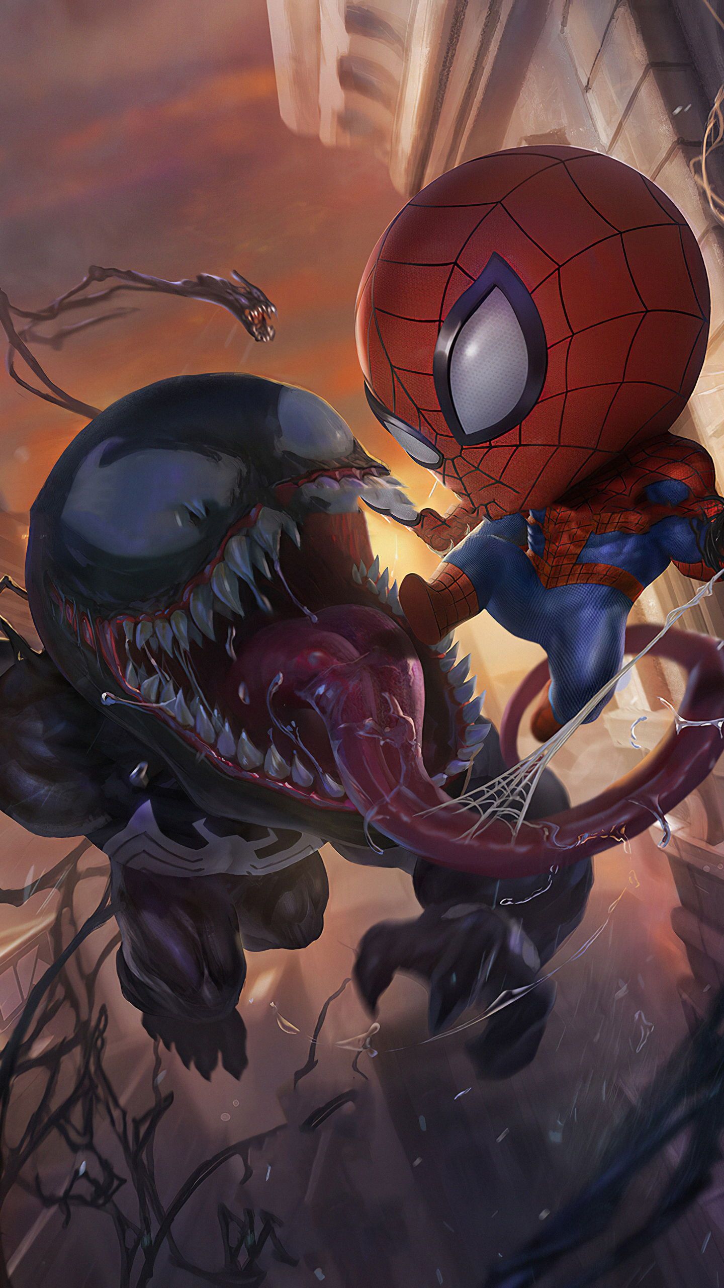 Spiderman y venom versión infantil