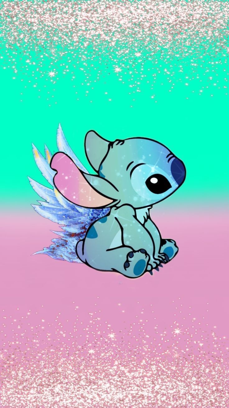 Stitch tierno con alas