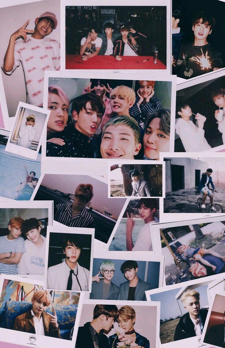 Super Collage estilo fotografía de BTS